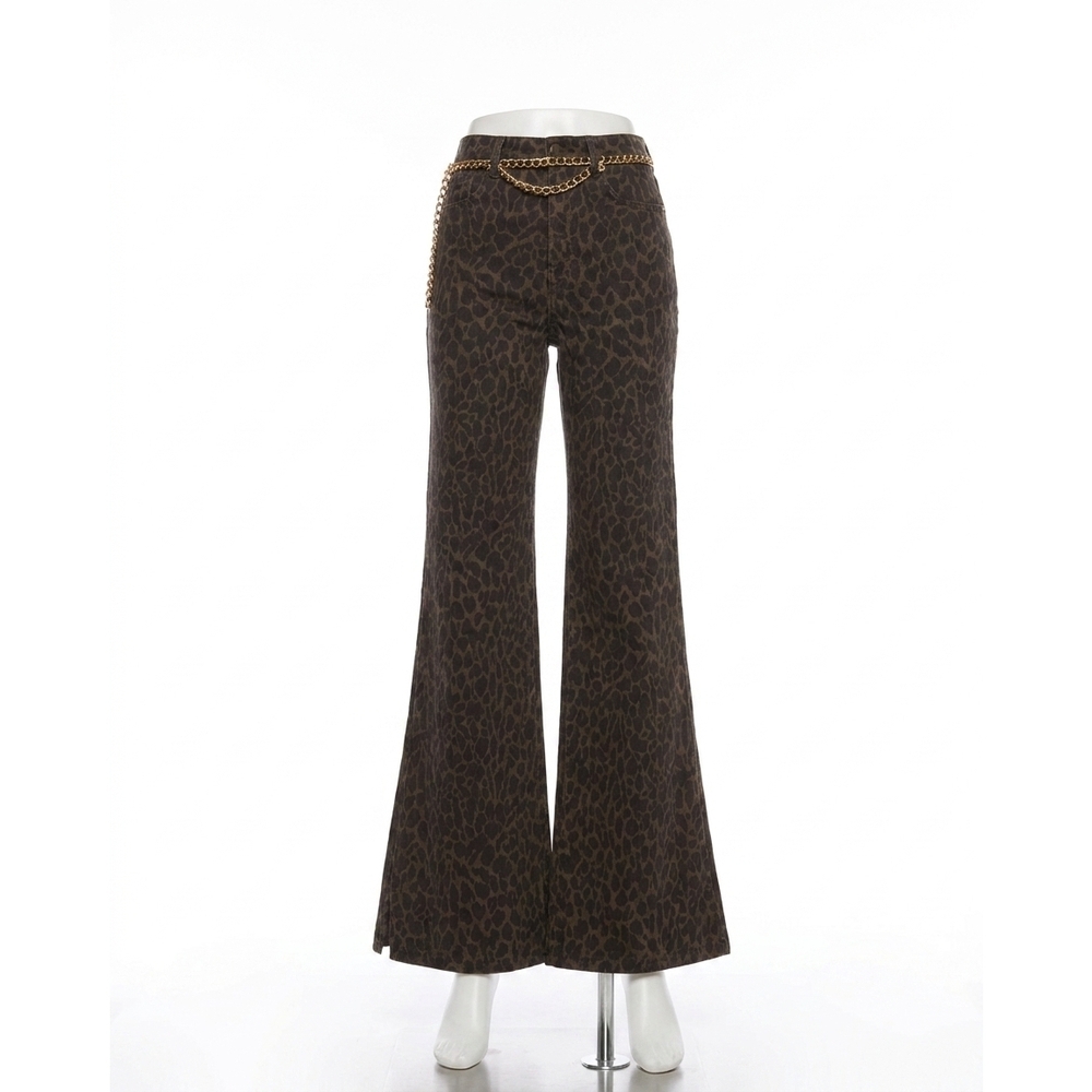 NEW RAMY BROOK tyra printed flare pant in deep olive